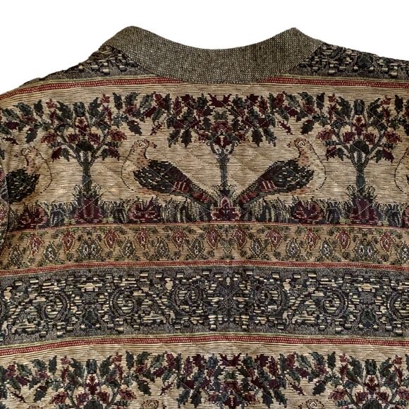 Women's Pheasants Jacket SZ 14 Quilted Wool Blend Vtg Sharon Young Quail Blazer - Picture 9 of 14